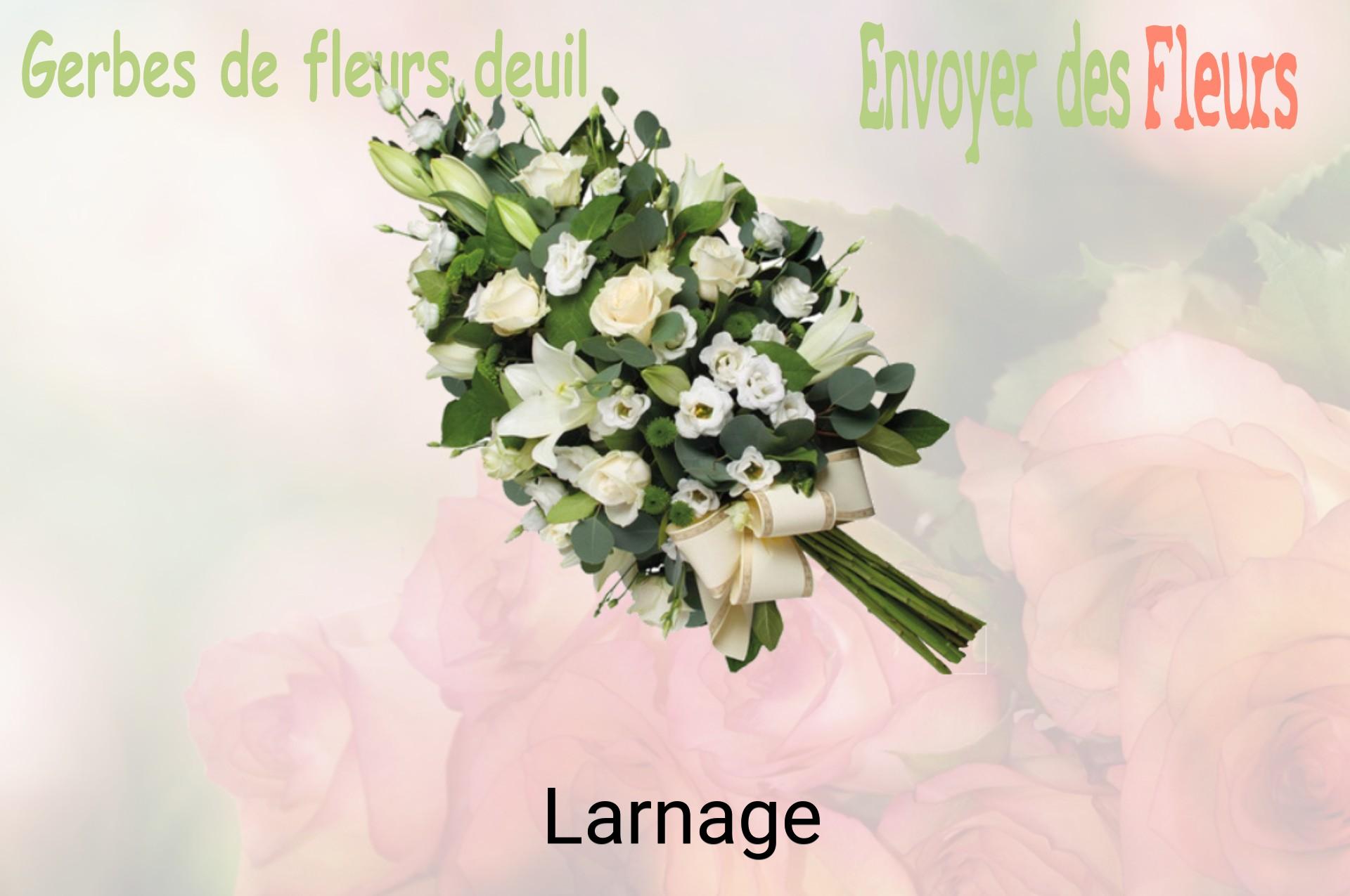 Gerbe de fleurs de deuil livrée à Larnage